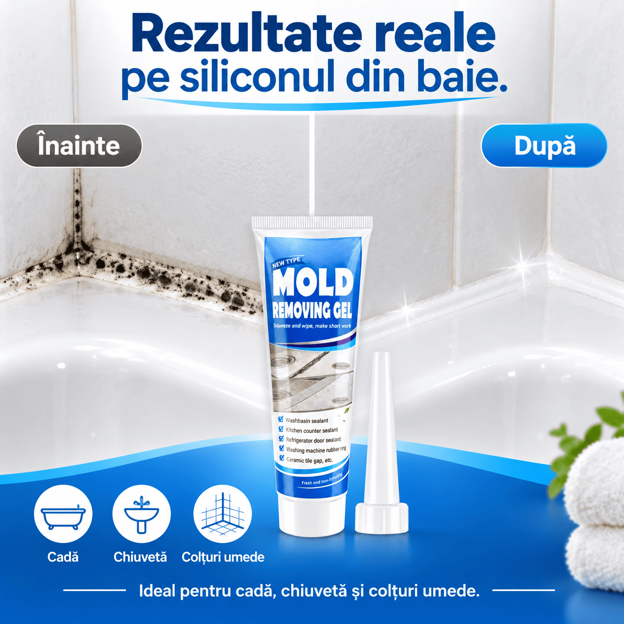 Rezultat pe silicon în baie